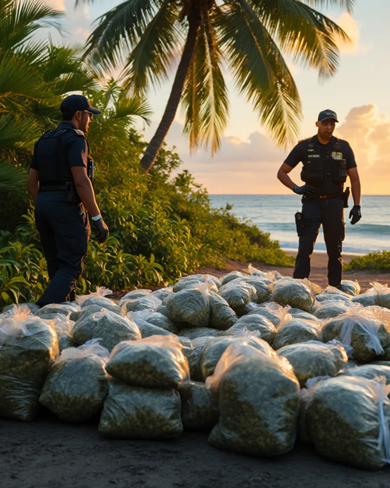 Saisie impressionnante : Plus de 55 kg de cannabis déjoués en Martinique